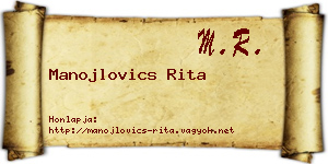 Manojlovics Rita névjegykártya